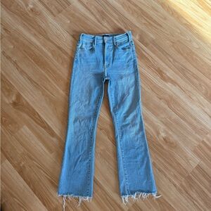 Awesome Mother Denim The Hustler Ankle Fray in High-Life - Sz 26